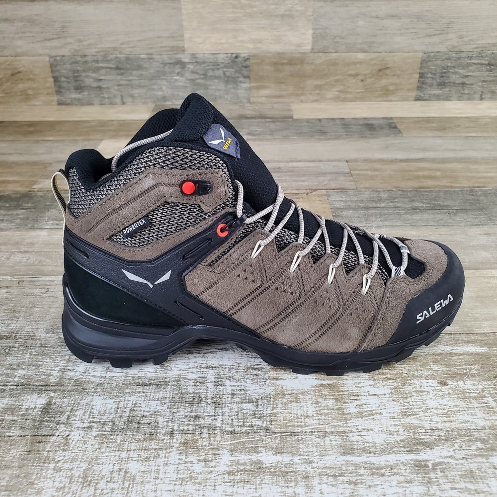 Salewa Alpine Mate Womens Hiking Shoes Sz 9.5 Brown Lace Up Mid Top Round Toe‎